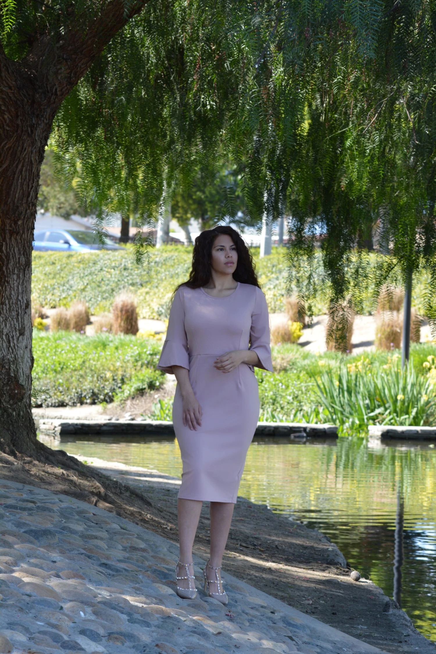 Lucca Pink Bellsleeve Dress 9 Lucca Pink Bellsleeve Dress - Image 7