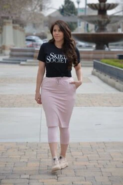 Pisa Pink Athletic Skirt (capri Leggings) -Women Dresses Store 7BE393C5 B39B 4C8A 8A40 D97B9F124E8E