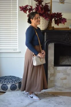 Mary Navy Longsleeve Tee