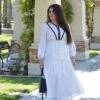 Rome White Embroidered Dress -Women Dresses Store 8385A709 DF4D 4D6F 984E EEC88EBB0649