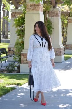 Rome White Embroidered Dress
