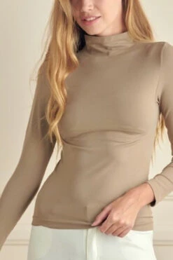 Rae Mockneck Seamless Top - 4 COLORS -Women Dresses Store 865F0058 BD90 468E 9384 9B1B851C93AA 2704067b 0250 4b56 bb3d eaec91481227