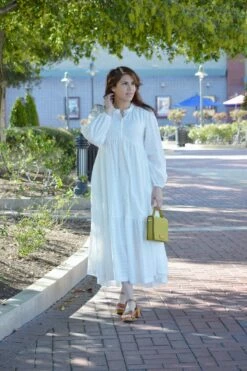 Ruth White Embroidered Cotton Dress -Women Dresses Store 889CEADF 7FB0 4CF4 AC9C 336E4F85DFDA