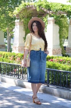 Earlene Vintage Wash Denim Skirt -Women Dresses Store 88B01A99 EA72 448D BA2E 6187F08335AC