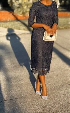 Seville Navy Lace Dress -Women Dresses Store 8B3EED57 8616 4ACF 992B BA0F51101720