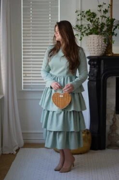 Amalfi Sage Ruffled Dress -Women Dresses Store 8D528973 FC5C 48EE 889A 0FC709465E15 53d7511a f969 4aa1 80e6 a48e2ab70ef2