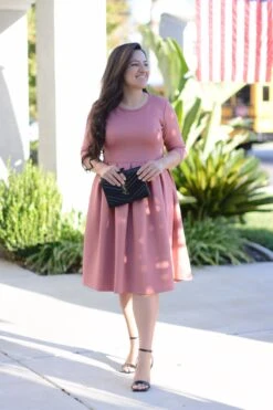 Venice Rose Pleated Midi Dress -Women Dresses Store 8D763D46 AD2C 473F A149 DA7EB72DB689