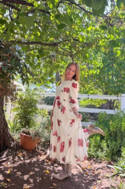 Marbella Ivory Rose Maxi Dress -Women Dresses Store 8E1EE8B4 5FB6 4A7B AF4D 54FCE568B050