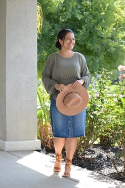 Deanna Structured Buttoned Denim Skirt -Women Dresses Store 9241E5E6 845F 4A18 952A EA7444A11FBA