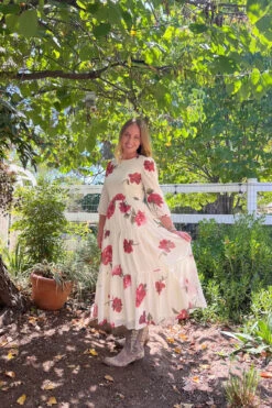 Marbella Ivory Rose Maxi Dress -Women Dresses Store 96B0D814 9222 4DA9 99BC 999A050AC52E