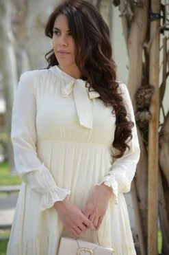 Jordan Ecru Embroidered Maxi Dress -Women Dresses Store 9CA68CA1 907B 4A4E B953 F51037F215CF