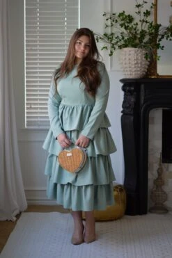 Amalfi Sage Ruffled Dress -Women Dresses Store 9D511204 7C48 4E2F 906A E3B305E74F3B b7cb7991 8c80 4e90 aec6 a22fff6c93ba