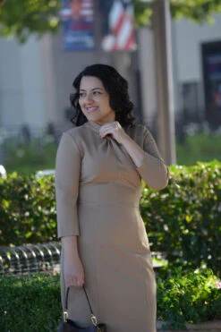 Pamplona Tan Knot Dress -Women Dresses Store 9E076F41 F428 4212 AD67 F5D2AB109980