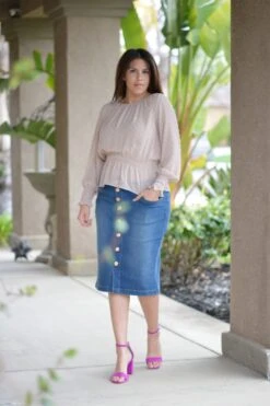 Raegan Button Vintage Wash Denim Skirt -Women Dresses Store 9E8C8A6A E74A 48D2 8A2C 2CD1A5DCA067