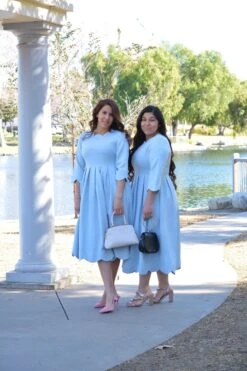 Berlin Sky Blue Scalloped Dress -Women Dresses Store A32AAFA7 D3BB 4EBD AC47 3D3385ECF714