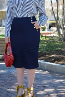 Petra Dark Denim Skirt (Skirt Society Exclusive)