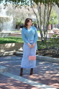 Sofia Acid Wash Maxi Length Denim Skirt -Women Dresses Store A3FF7E24 EFE9 4347 91F9 F0E1154CD4F5