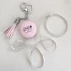 Pink Label Keychain Measuring Tape