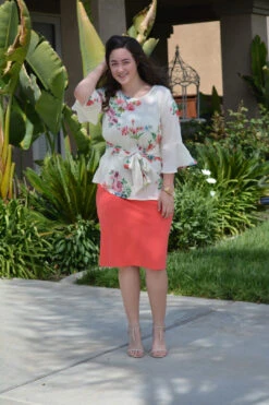 Siena Coral Skirt -Women Dresses Store A6D70297 46FE 47A0 8568 710A7D5A869E