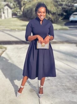 Santorini Navy Blue Dress -Women Dresses Store AA319024 2B67 4DD1 AE12 EA51FE23E5BD