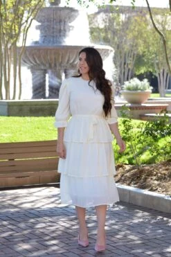 Madrid Ivory Ruffled Dress -Women Dresses Store AAD44869 DBCD 4DAA A83A 992EDB257FF4