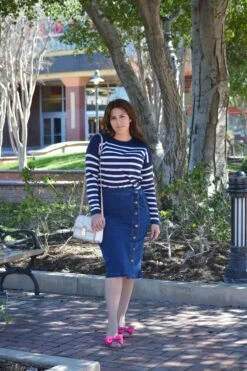 Chania Indigo Denim Buttoned Skirt (Skirt Society Exclusive) -Women Dresses Store ADEF7CBA 8187 4934 ADA5 51783DAFE5DE