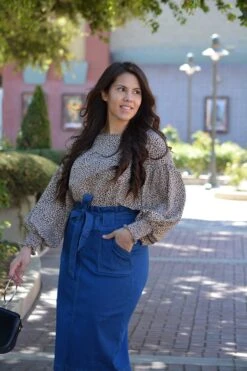 Earlene Indigo Denim Skirt -Women Dresses Store AEA85CA7 0E17 41A9 9955 DE5CE9A0EBDF