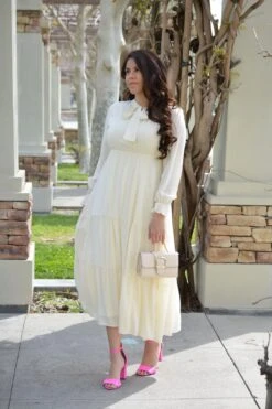 Jordan Ecru Embroidered Maxi Dress -Women Dresses Store B21352DB A440 4021 A6BF C0D2208EE232