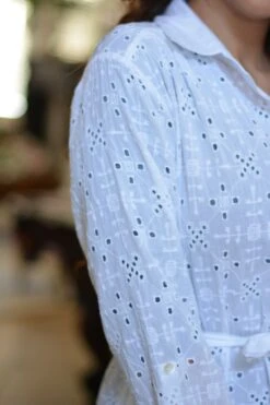 Aya Cotton White Eyelet Duster -Women Dresses Store B4B57153 30B5 488A 972F E4ED79924182