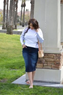 Tisa Dark Wash Denim Skirt -Women Dresses Store B664758A E172 4F44 8D67 A73213498AD4