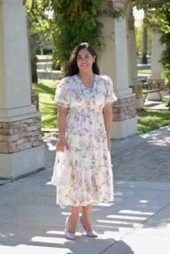 Viola Pink Floral Dress -Women Dresses Store BA868F0C 4137 49B8 B290 9E09921C97BF
