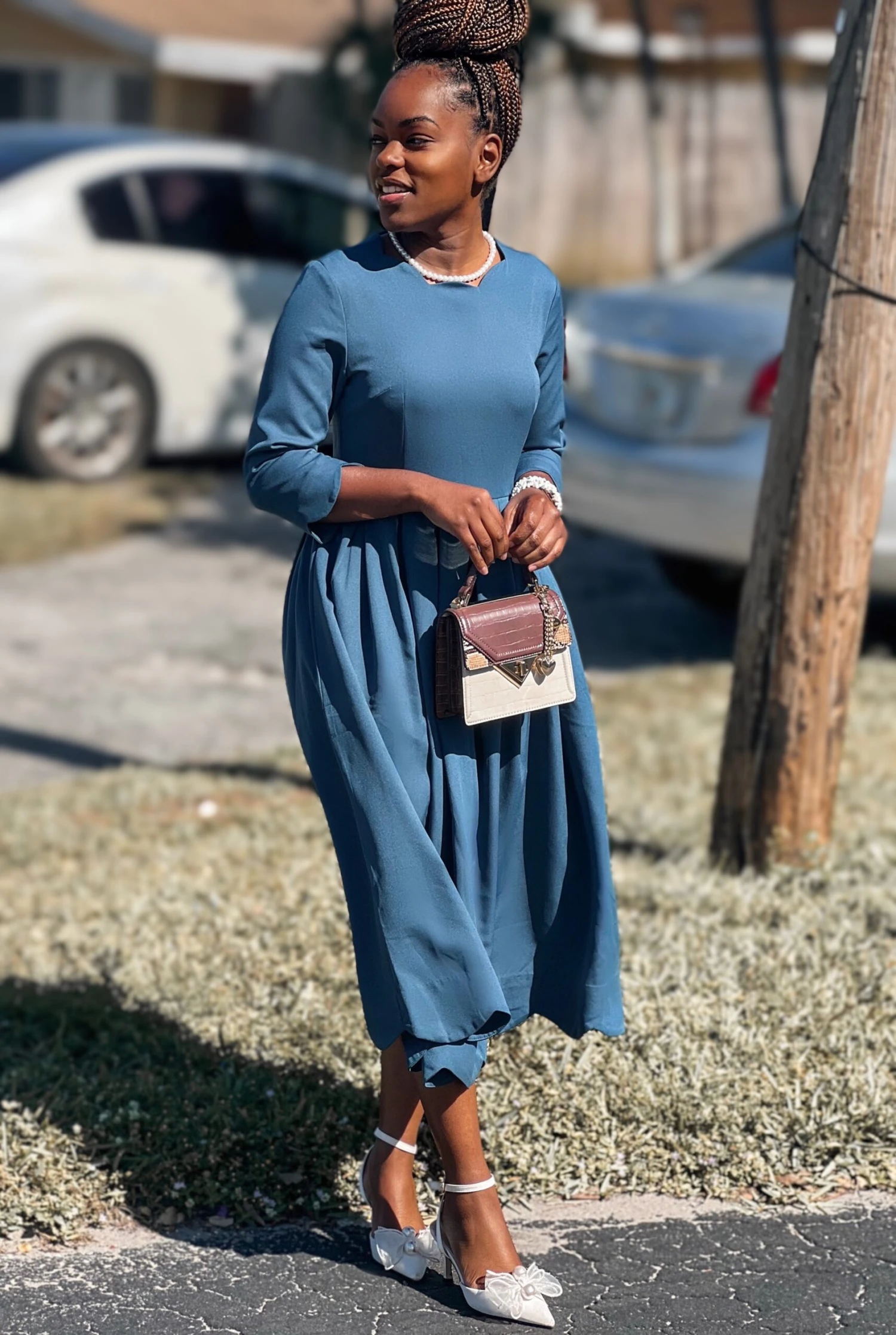 Berlin Teal Scalloped Dress 14 Berlin Teal Scalloped Dress - Image 12