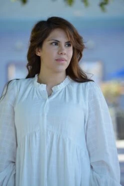 Ruth White Embroidered Cotton Dress -Women Dresses Store BD958629 1AE5 40C6 8017 18B14274EA7C