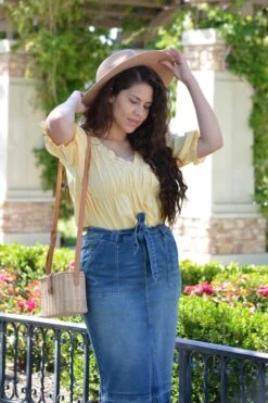 Earlene Vintage Wash Denim Skirt -Women Dresses Store BF2CCE21 A904 438B B659 6736666CF83A