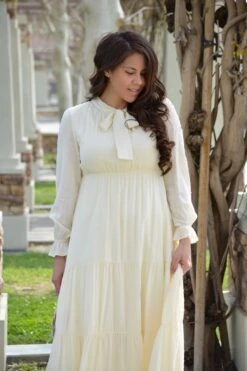 Jordan Ecru Embroidered Maxi Dress -Women Dresses Store C04C67AD FC05 45C2 A100 75D797919D29