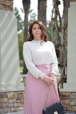 Claudine Mauve Pleated Skirt -Women Dresses Store C353B30F 605E 44AB AE1B 7D82B25588CC