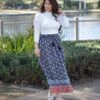 Reina Navy Boho Maxi Skirt -Women Dresses Store C3E3A852 28A8 4B68 9356 117CB4037F02