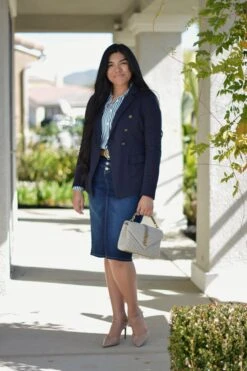 Avalyn Navy Striped Top -Women Dresses Store C41F2DAC 16BA 4958 B923 F799FDBBDE83