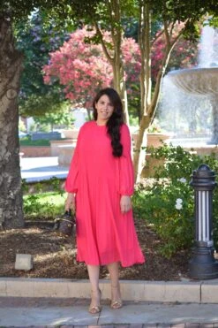 Emma Fuchsia Pink Pleated Dress -Women Dresses Store C48FDD0C D20C 4152 8EFF 8677A056719C