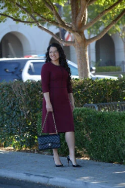 Athens Burgundy (Black Piping) Dress -Women Dresses Store C56ED866 19E3 47A3 9530 0AED3C680019