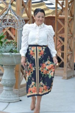 Sophia Woven Print Skirt -Women Dresses Store C5E80014 08B9 48CD 8AA6 7607C0503D2B