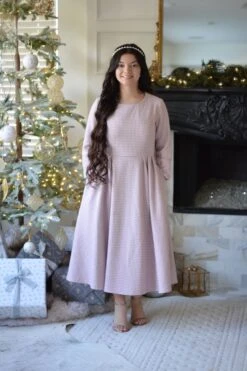 Asos Pink Houndstooth Midi Dress -Women Dresses Store C69C5CEC 5446 41CB AC03 6CB889937304