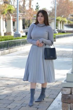 Cheri Gray Pleated Skirt -Women Dresses Store CC542443 F18E 499E BD6D 970341319702