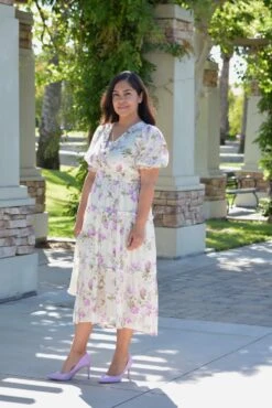 Viola Pink Floral Dress -Women Dresses Store CD34F92D 7799 47B9 AA72 92D4BF21B5B9