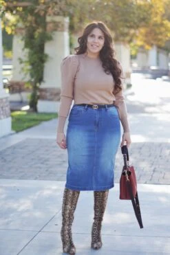 Pompeii Vintage Wash Denim Skirt (Skirt Society Exclusive) -Women Dresses Store CE208783 5A3F 409A BF8D A7E1748D2699 2c76a7e9 4464 4d37 8150 505e94c50b59