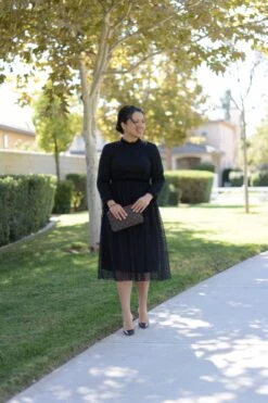 Versailles Black Tulle Dot Dress -Women Dresses Store CEE3EA4B E467 474C 984B 75B69085B13C