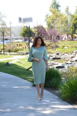 Lucca Sage Bellsleeve Dress -Women Dresses Store CF95D2A3 3D39 4C83 BF47 C7DFFCF7799F
