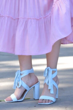 Eliana Sky Blue Lace Up Heel -Women Dresses Store D0DE63D8 7704 4E85 B89F 8A49933D917C