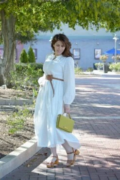 Ruth White Embroidered Cotton Dress -Women Dresses Store D14FA968 9EE0 4A70 AD20 362D3CB0A317