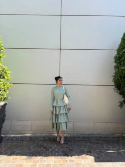 Amalfi Sage Ruffled Dress -Women Dresses Store D2AE1A8F 1BB3 4948 8E94 41C9652E5146